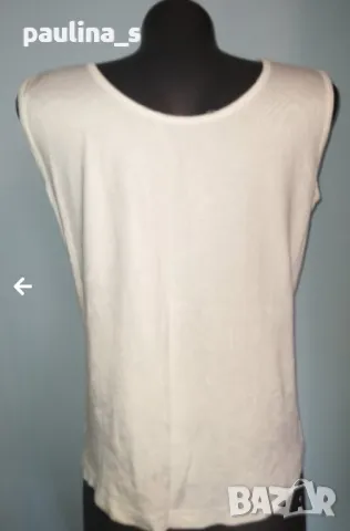 Шест различни броя / Бял потник с пайети и камизола / голям размер , снимка 8 - Потници - 28506311