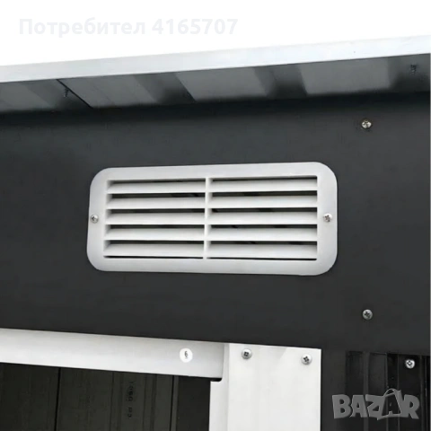 Метална градинска къща за инструменти с вентилация и заключване - 277 × 299 × 192 см, снимка 3 - Други стоки за дома - 53150956