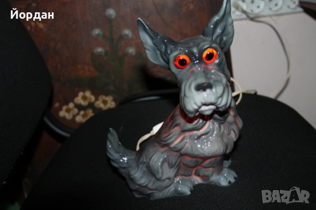 Немска порцеланова лампа куче 1930-1940 та година, снимка 8 - Колекции - 53113429