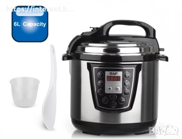  МултиКукър Под Налягане RAF 6 Литра, снимка 6 - Други стоки за дома - 51975687