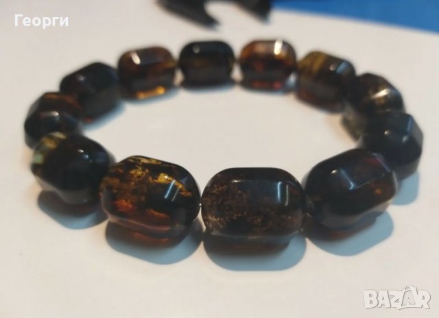 Красива гривна от естествен балтийски кехлибар 120 карата., снимка 8 - Гривни - 37821726