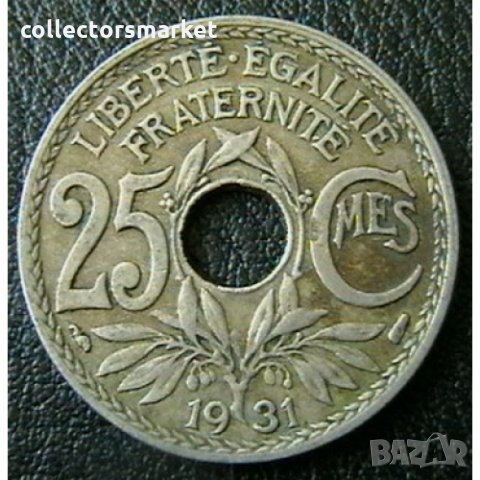 25 сантима 1931, Франция