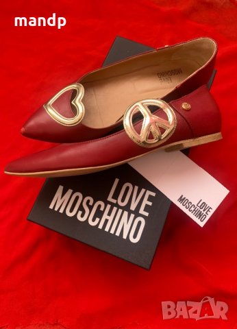 100% Love Moschino Кожени остри обувки, Номер 39, снимка 4 - Дамски елегантни обувки - 34755546