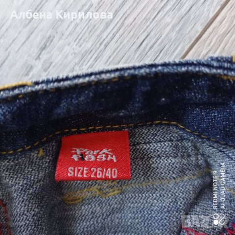 Дънкова пола с орнаменти, 26 р-р, снимка 6 - Поли - 32557439