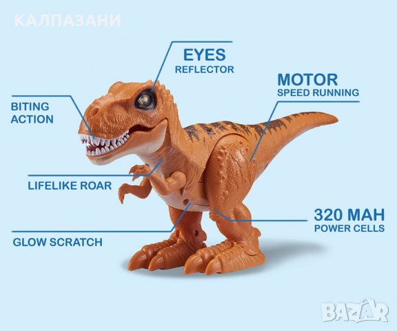 ZURU Робо - динозавър Атакуващ T-Rex 7127, снимка 2 - Фигурки - 32848986