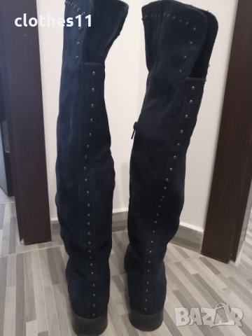 Велурени ботуши 37 номер , снимка 3 - Дамски ботуши - 27641573