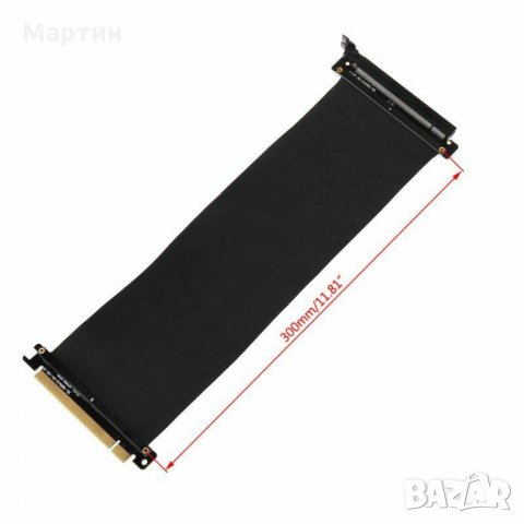 Kабел за вертикален монтаж за видео карта Universal GPU Extender Riser Cable 250mm PCI, снимка 1