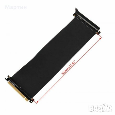 Kабел за вертикален монтаж за видео карта Universal GPU Extender Riser Cable 250mm PCI