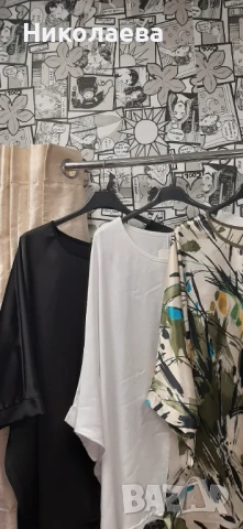 Стилна Макси Туника от Сатен!, снимка 3 - Туники - 50726384