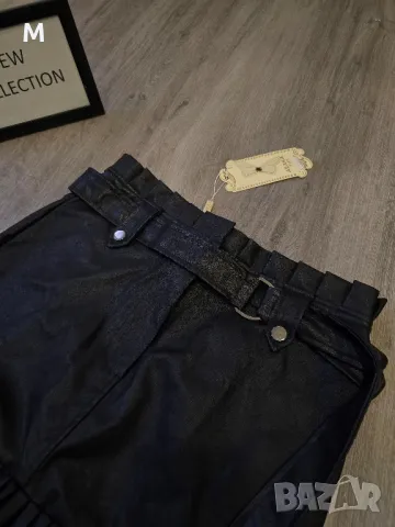 Нов черна кожена пола + колан на намаление , снимка 2 - Поли - 47401049