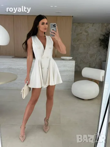 Бяла дамска рокля , снимка 2 - Рокли - 49484920