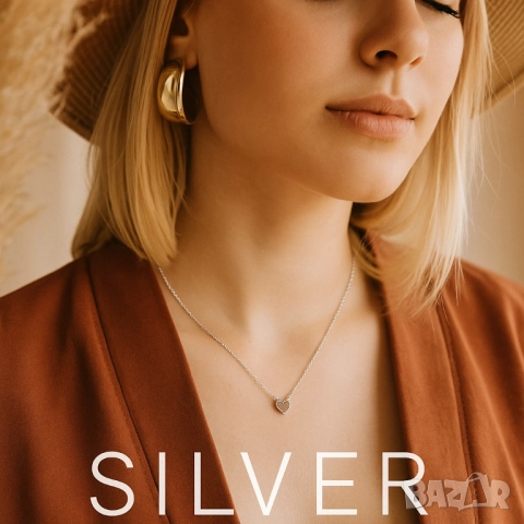 Елегантно сребърно колие с висулка – универсален аксесоар за всякакви поводи, снимка 4 - Колиета, медальони, синджири - 51926373