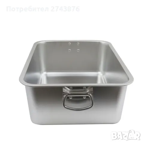 ТАВА ИНОКС ДЪЛБОКА EK-5015 SS С ДРЪЖКИ - 50х35х15см, снимка 5 - Съдове за готвене - 47280046