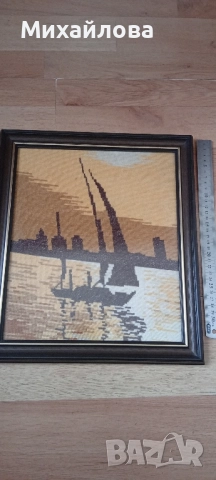 Гоблен "Лодки", снимка 5 - Гоблени - 52009999