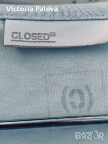 Небесносиня блуза/топ CLOSED лукс, снимка 4 - Блузи с дълъг ръкав и пуловери - 40511455
