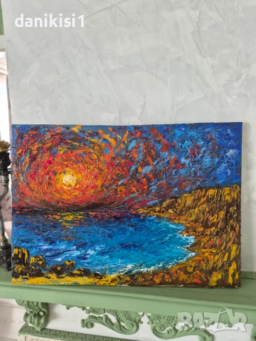 Авторска картина маслени бои, снимка 3 - Картини - 52426099