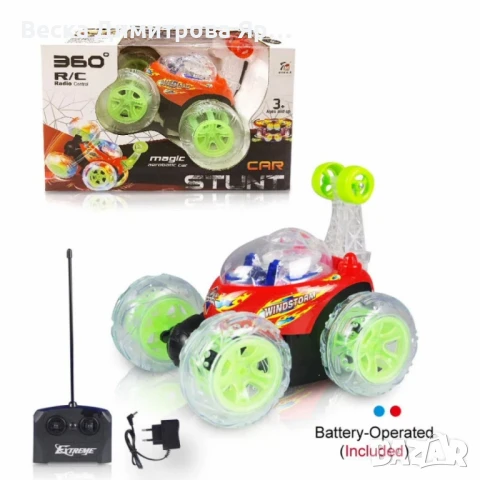 360° Каскадна количка с дистанционно – Светлини, звук и невероятни стънтове