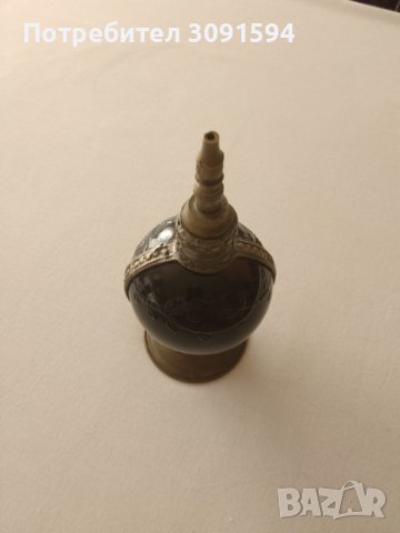 Винтидж мароканска бутилка за парфюм  наслагване на аромата от кобалтово синьо стъкло, снимка 5 - Антикварни и старинни предмети - 44066926