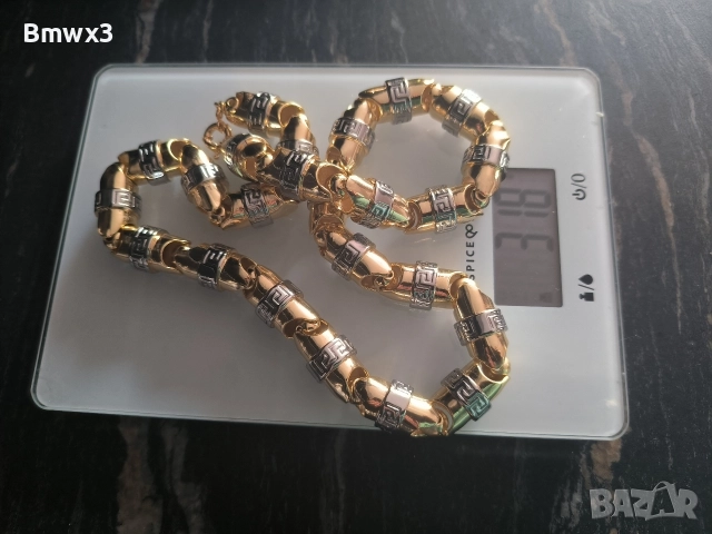 318г. Масивен позлатен ланец , снимка 2 - Колиета, медальони, синджири - 52793428