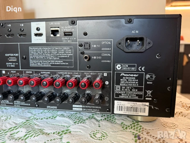 Pioneer VSX-923, снимка 12 - Ресийвъри, усилватели, смесителни пултове - 51397376