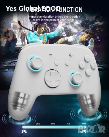 PALPOW безжичен гейминг контролер RGB за Switch 2/OLED/Lite, снимка 5 - Друга електроника - 52935750