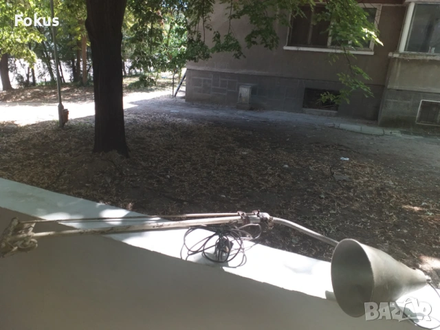 Стара индустриална лампа с много яка стойка. Уникат., снимка 3 - Антикварни и старинни предмети - 53464308