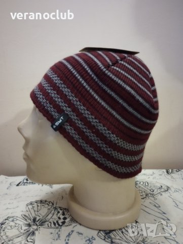 Зимна плетена шапка с полар 10122, снимка 2 - Шапки - 43750791