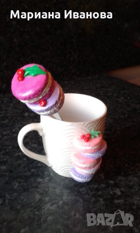 декорирани чаши и лъжички, снимка 4 - Ръчно изработени сувенири - 27371224