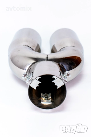 Накрайник за ауспух, двоен, неръждаема стомана, снимка 6 - Аксесоари и консумативи - 51816311