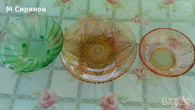 Фруктиери от цветно стъкло/Стъклена купа за плодове