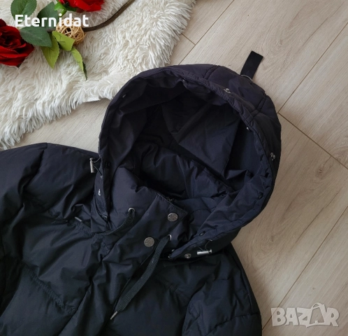 Черно зимно яке с качулка гъши пух VANNICCI , снимка 17 - Якета - 52142618