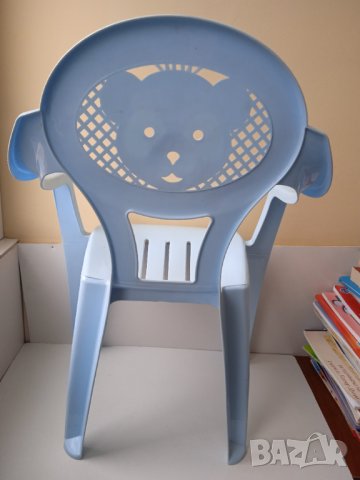 Детски пластмасов стол с мече / Детско столче с мече, снимка 3 - Мебели за детската стая - 43734464