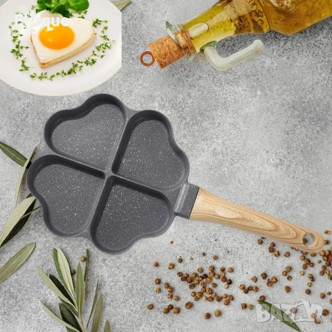 Тиган за пържене на яйца, палачинки, пържени картофи, индукция сърце, снимка 4 - Съдове за готвене - 53212232