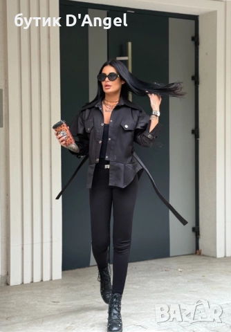 AVIN Тренч в черно с екстравагантна кройка