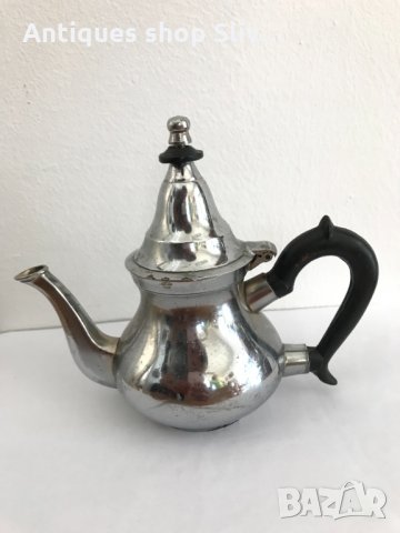 Винтидж бронзов никелиран чайник №0410, снимка 4 - Антикварни и старинни предмети - 33595721