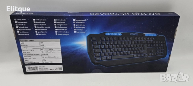 Гейминг клавиатура със синя подстветка GT200