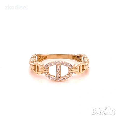 Златен дамски пръстен Cartier 2,04гр. размер:55 14кр. проба:585 модел:36985-1