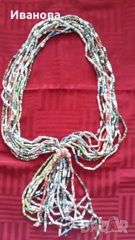 Ръчна изработка на бижута от хартия и квилинг  0.50лв лакирани са със декопажен лак, снимка 4 - Колиета, медальони, синджири - 28741190