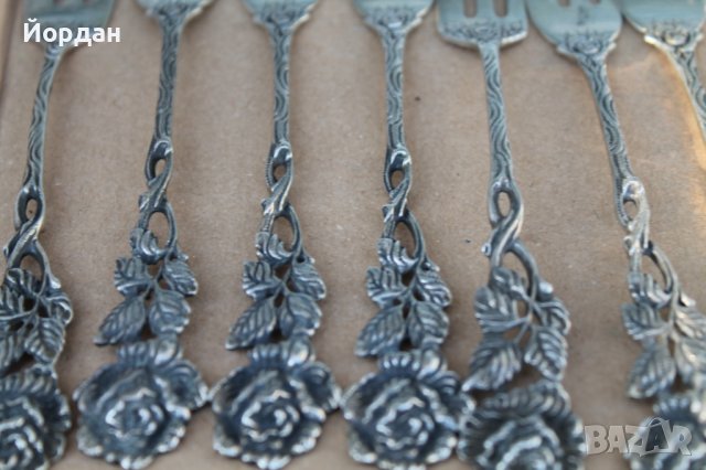 Немски Сребърни прибори - вилици и лъжици АЛБО , снимка 9 - Прибори за хранене, готвене и сервиране - 37605286