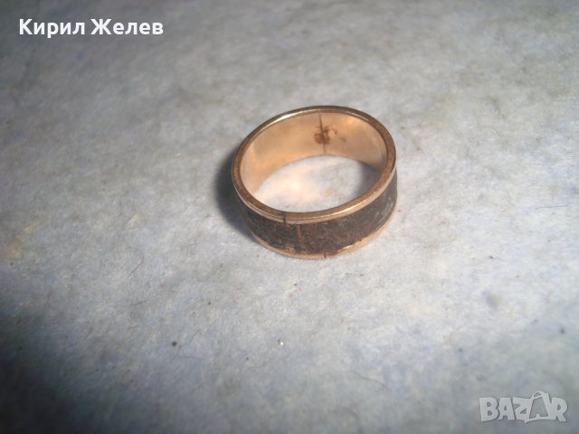 МНОГО РЯДКА ИЗРАБОТКА СТАР ПРЪСТЕН ЖЕЛЯЗО с ПОЗЛАТА КОЛЕКЦИОНЕРСКИ 29467, снимка 8 - Антикварни и старинни предмети - 37787272