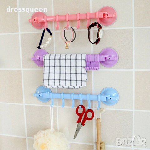 2087 Стенна закачалка с 6 бр. подвижни куки, снимка 4 - Други стоки за дома - 37364084