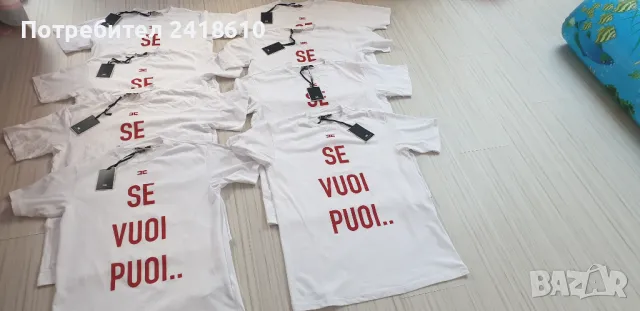 Elisabetta Franchi Italy Cotton Womens Size 40 - 42 - 44 - 46 НОВО! ОРИГИНАЛ! Дамски Тениски!, снимка 5 - Тениски - 50104279