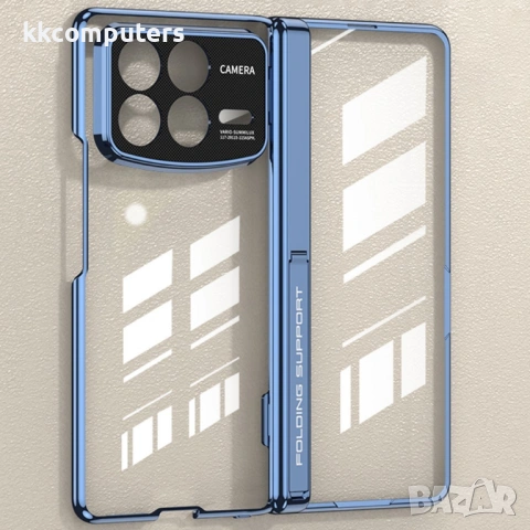 Прозрачен калъф GKK за Xiaomi Mix Fold 4 5G с Магнитна защита за пантата - PC+Стъкло, Стойка, Вкл. П, снимка 2 - Калъфи, кейсове - 53314920