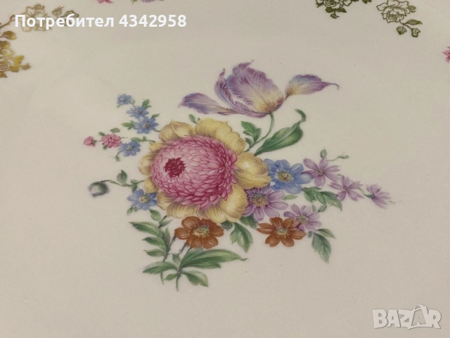 Schumann Bavaria. Порцеланова чиния.1930-1950 г., снимка 2 - Антикварни и старинни предмети - 53566036