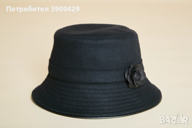 Дамска Вълнена Шапка Gary - Черна, снимка 2 - Шапки - 52183797