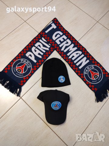 Шапка + Шал ПСЖ Мбапе/неймар/меси 2022 Зима + Детски Комплекти