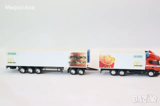 HERPA 1:87 H0 SCANIA АВТОВЛАК КАМИОН ТИР МОДЕЛ КОЛИЧКА, снимка 5 - Колекции - 50152969