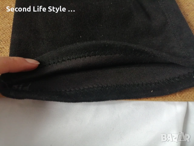 №36 Елегантни дамски ботуши над коляното; с ток; имитация на велур, снимка 17 - Дамски ботуши - 53110293