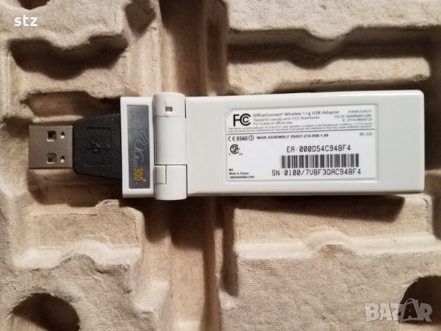 3Com OfficeConnect Wireless 54Mbps 11G compact USB Adapter, снимка 1 - Мрежови адаптери - 27665433