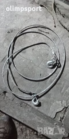 метално въже  4м  с 2 куки